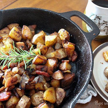 Skillet Potatoes Infused with Caramelized Onions (AKA Hangover Potatoes) Recipe | SideChef