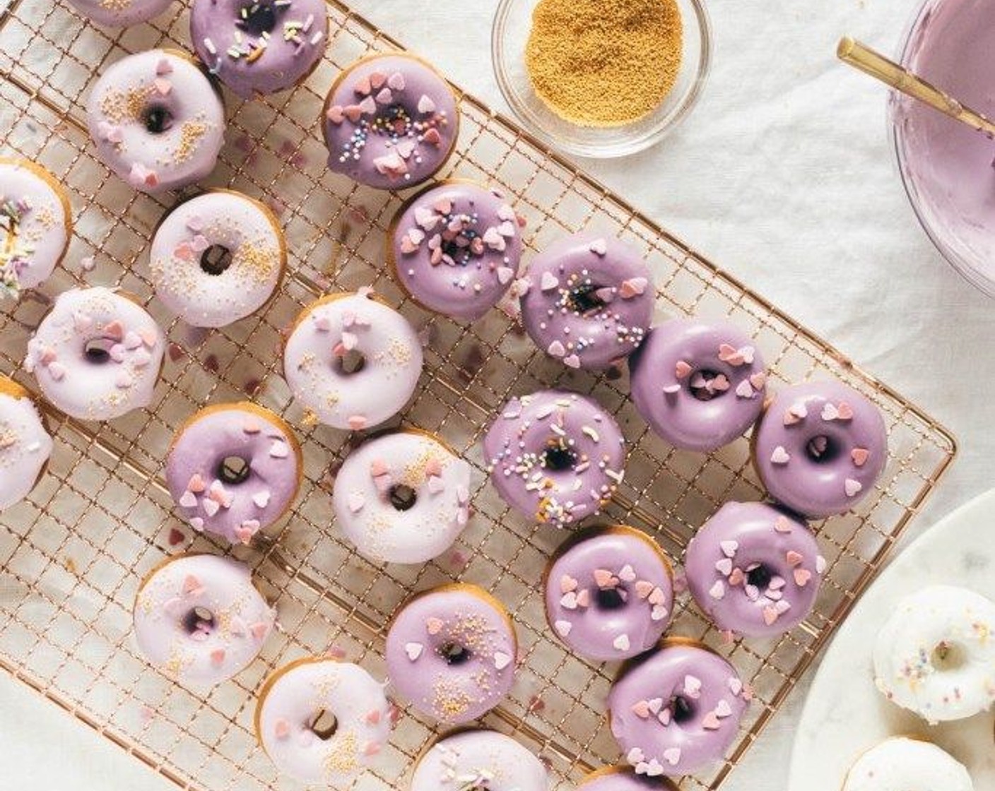 step 8 Serve once the frosting on all the donuts has set.