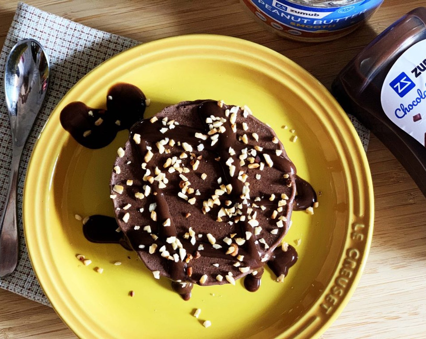 step 4 When ready to serve drizzle the top with some Sugar-Free Chocolate Syrup (to taste) and some Peanuts (to taste).