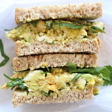 Smashed Chickpea Avocado Chicken Salad Sandwich Recipe | SideChef