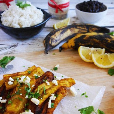 Sweet Fried Plantain with Feta Cheese and Coriander Recipe | SideChef
