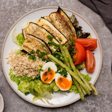 Ensalada Talong (Roasted Eggplant Salad with Garlic Riced Cauliflower) Recipe | SideChef