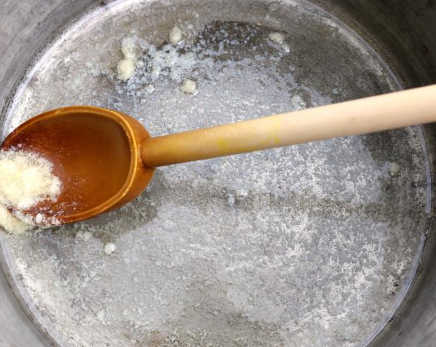 step 1 Saute Garlic Paste (1 Tbsp) in Butter (1/2 cup).