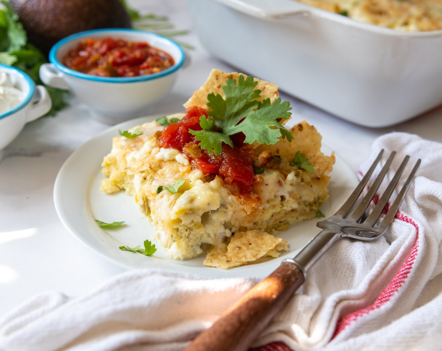 Dump & Bake Mexican Migas Casserole