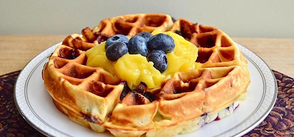 Lemon Blueberry Waffles Recipe | SideChef