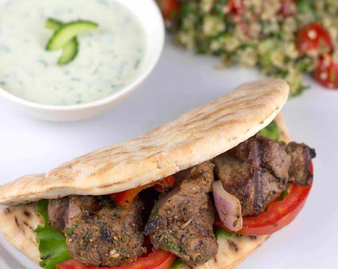 Lamb Kabobs with Tzatziki Sauce