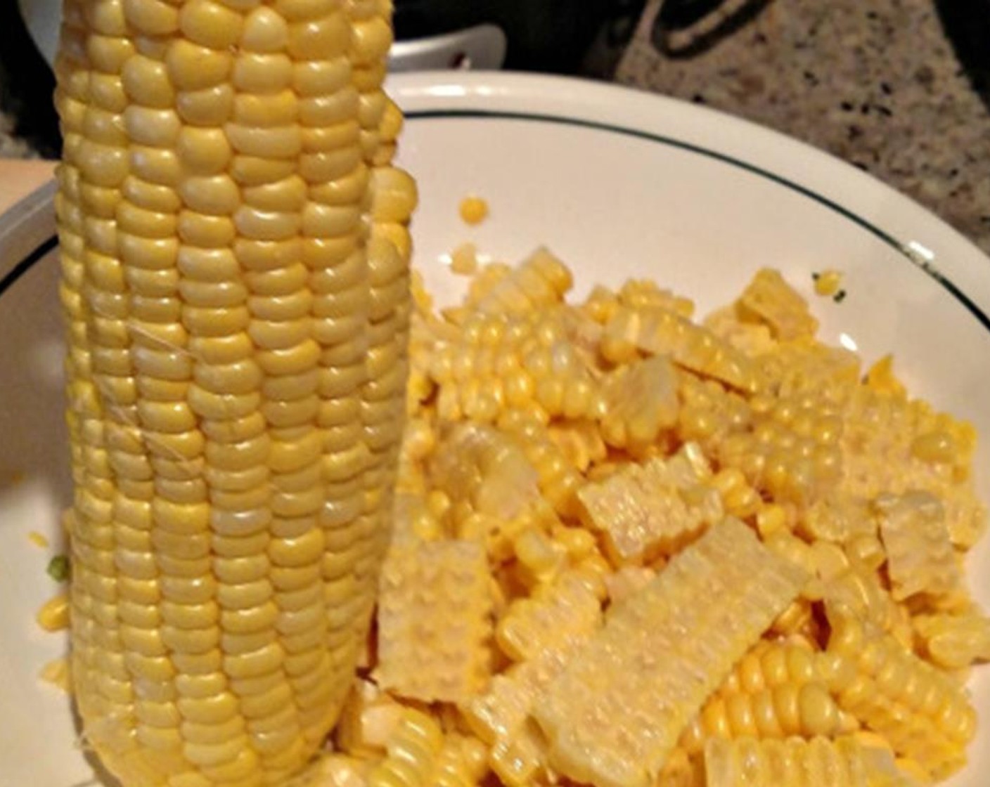 step 8 While the beef is resting, take Corn (3 ears) off the cob.