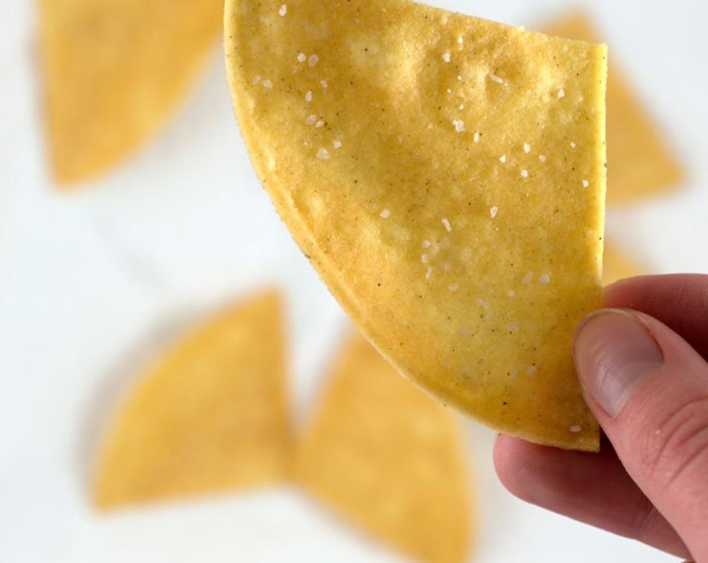 step 6 Immediately after the chips come out of the oil, sprinkle with Kosher Salt (to taste).