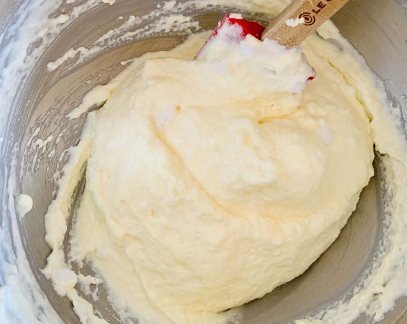 step 4 Using a spoon gently fold in the egg whites.