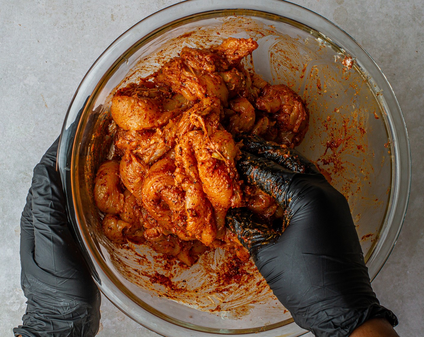 step 3 In a medium bowl, toss together Boneless, Skinless Chicken Breasts (1.5 lb), 3 Tbsp of Mayonnaise (3 Tbsp), and the seasoning blend, and toss until chicken is fully coated.