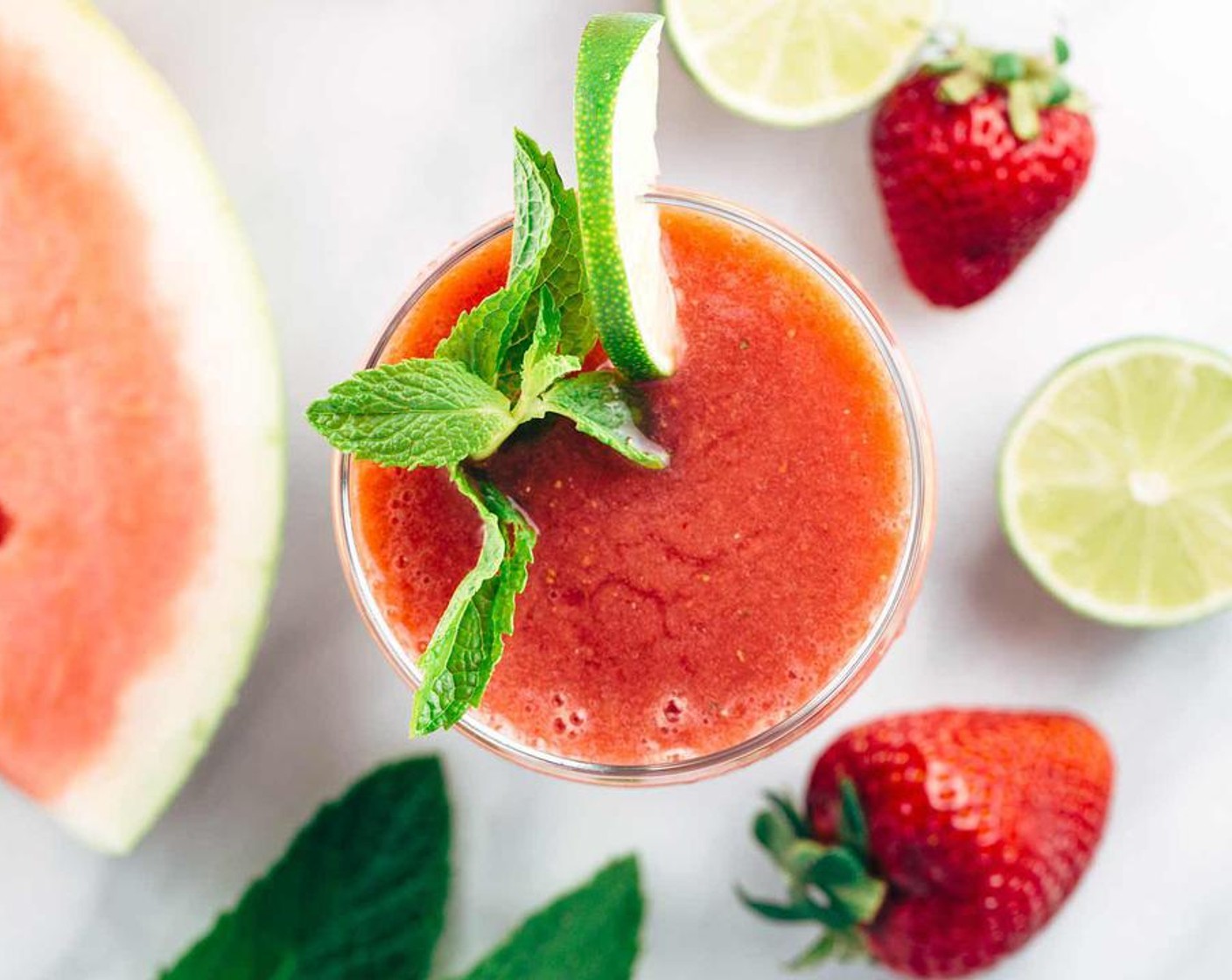 Watermelon Smoothie with Strawberry