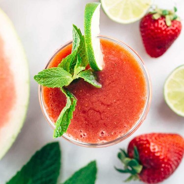Watermelon Smoothie with Strawberry Recipe | SideChef