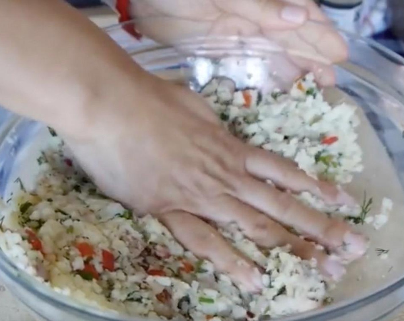 step 4 Season with Salt (1/2 Tbsp) and Ground Black Pepper (1/2 tsp) and mix well, first with a wooden spoon and then with your hands as if kneading.