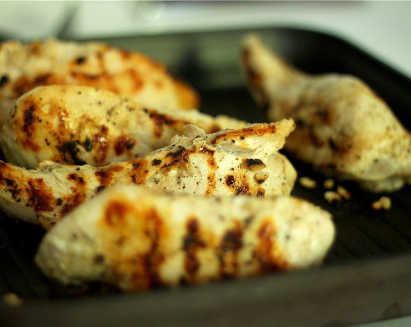 step 4 When the chicken is ready, grill it until completely cooked through.  About 6 minutes each, turning every few minutes for even cooking.