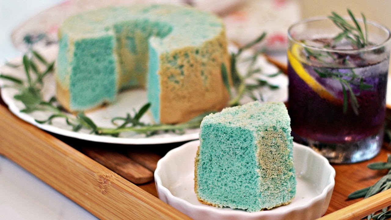 Butterfly Pea Flower Chiffon Cake Recipe SideChef
