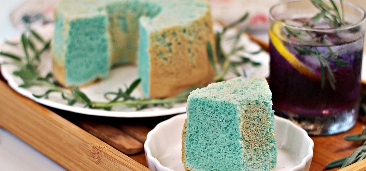 Butterfly Pea Flower Chiffon Cake Recipe SideChef
