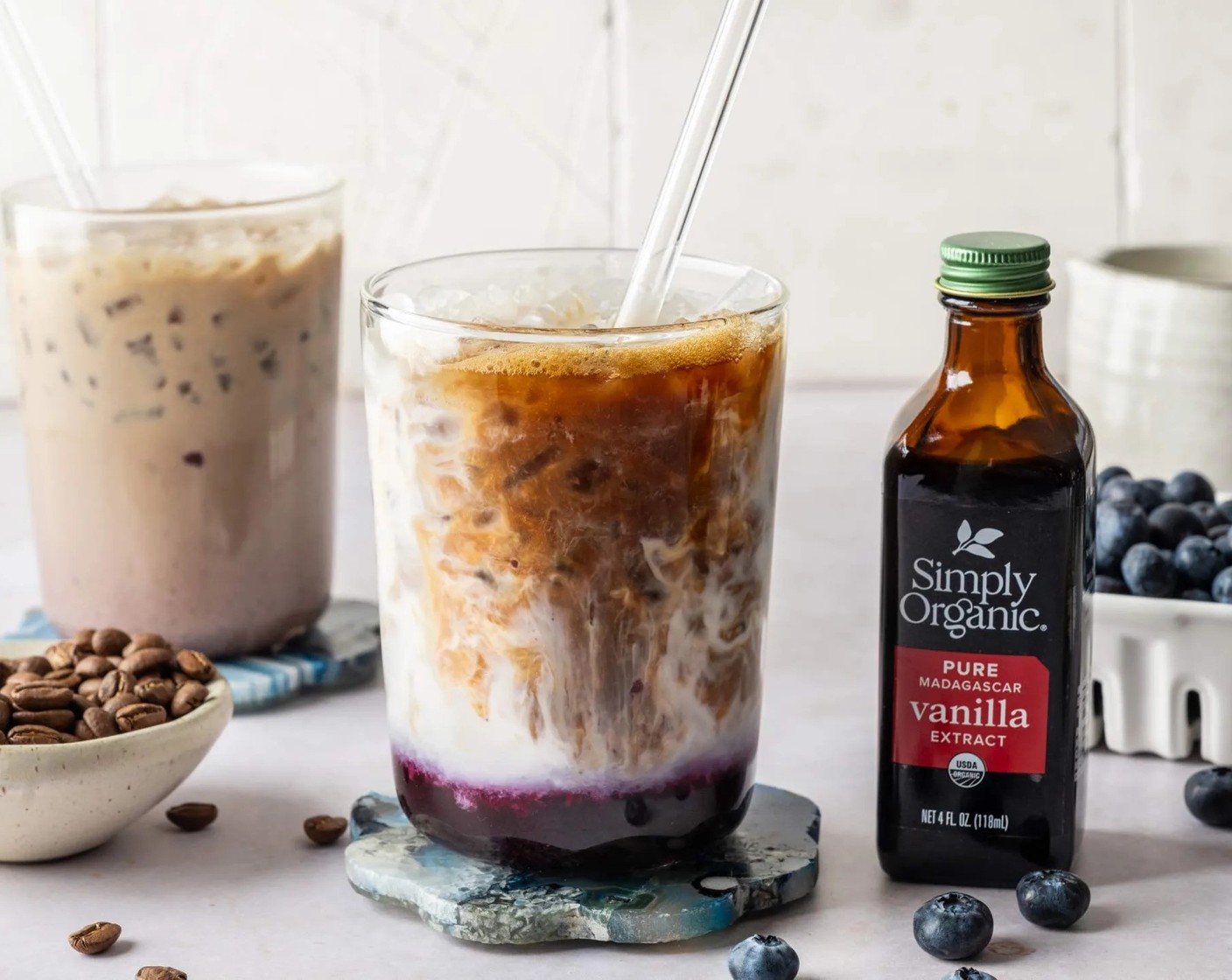 Blueberry Iced Latte