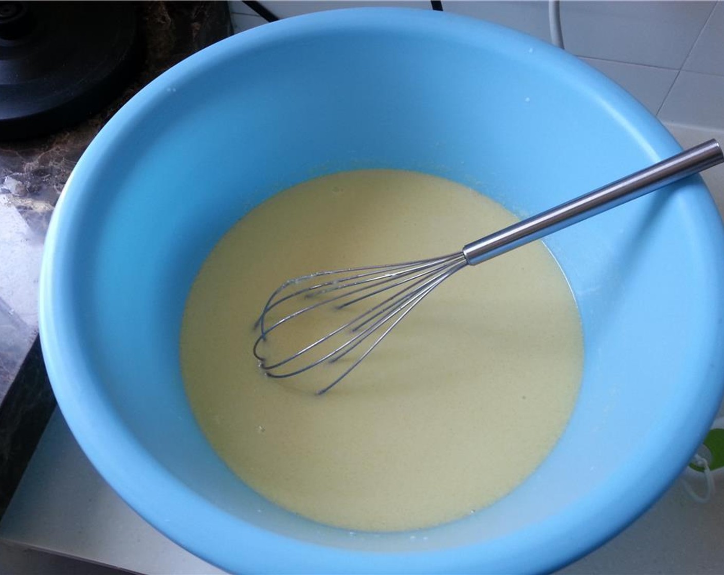 step 2 While you wait for yeast to bloom, in another bowl beat the Eggs (2), Salt (1 1/4 tsp), and Evaporated Milk (1 cup) together. When yeast mixture is ready, mix the egg mixture to the yeast mixture.