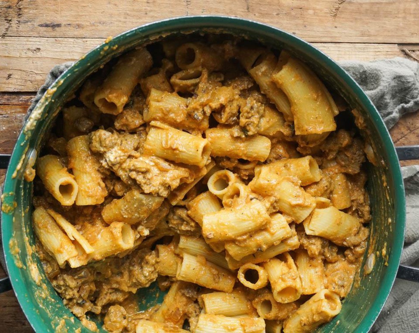 step 6 Stir in the sausage and transfer to a large bowl with the Ziti Pasta (1 lb). Mix until combined.