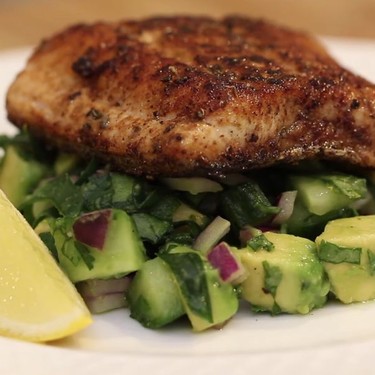 Blackened Salmon with Avocado Salsa Recipe | SideChef