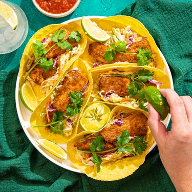 Chipotle Chicken Tacos with Honey-Lime Slaw Recipe | SideChef