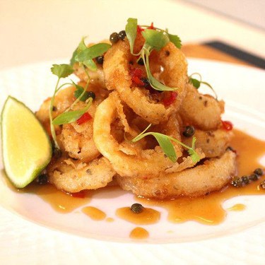 Crispy Squid with Green Peppercorn & Chili Dressing Recipe | SideChef