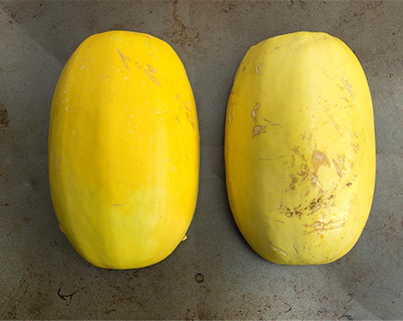 step 3 Place halved spaghetti squash cut-side down on baking sheet. Bake for 35 to 45 minutes or until fork tender. Or you can place in a large pot with and 1-inch of water and steam till fork tender.