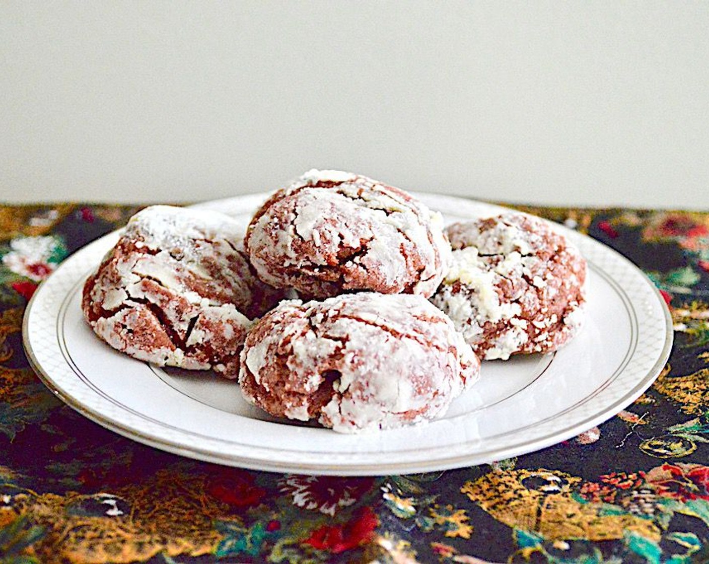 Red Velvet Crinkle Cookies