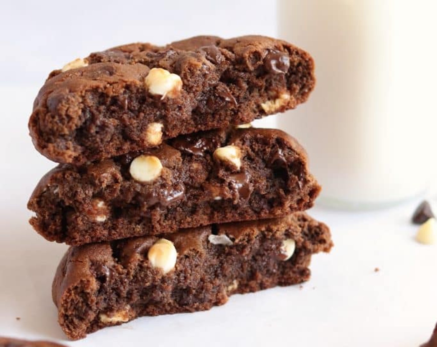 Thick Triple Chocolate Cookies