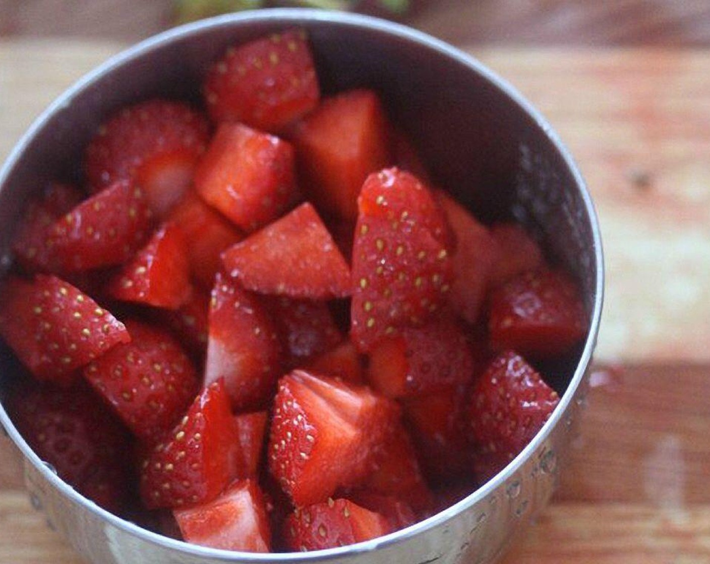 step 1 Dice the Fresh Strawberry (3/4 cup), zest the Lime (1), and melt the Coconut Oil (1/2 cup).