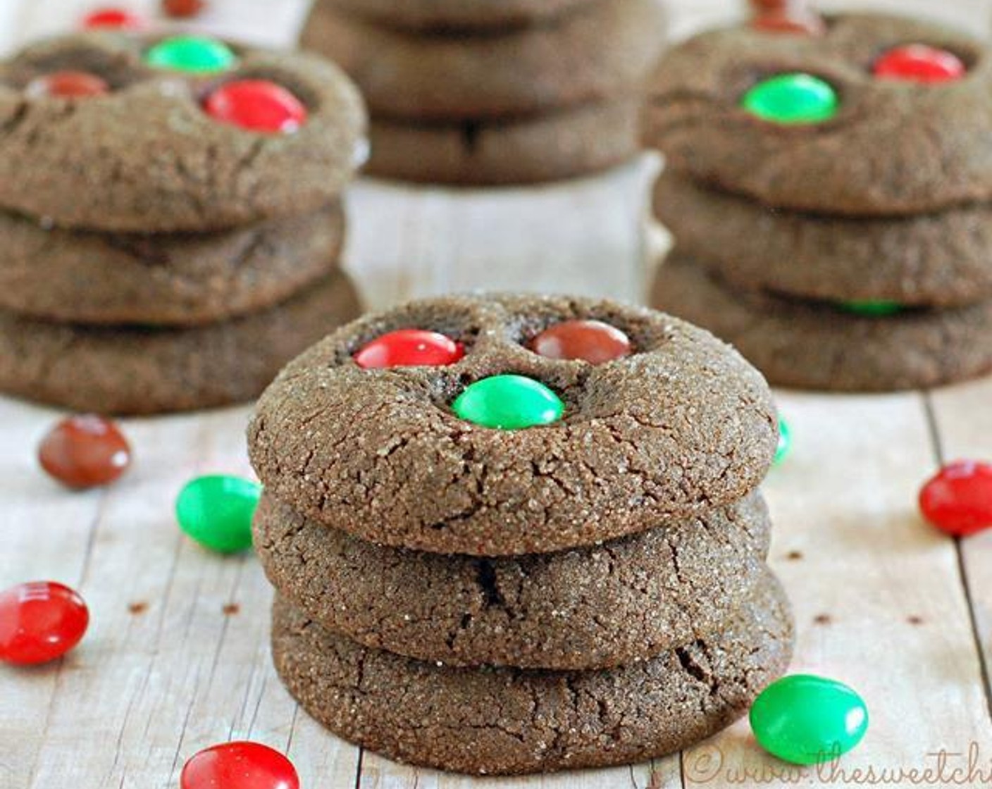 Chewy Dark Chocolate Gingerbread Cookies