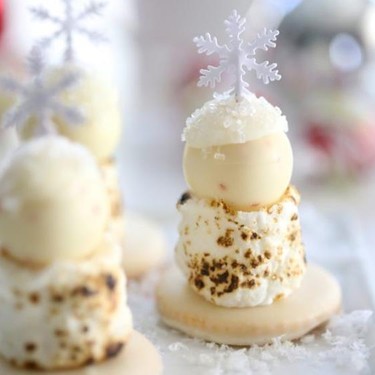 Winter White Chocolate Peppermint Truffle S'mores Recipe | SideChef