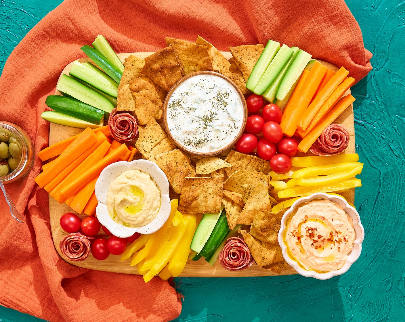 Mediterranean-Inspired Crudité Board