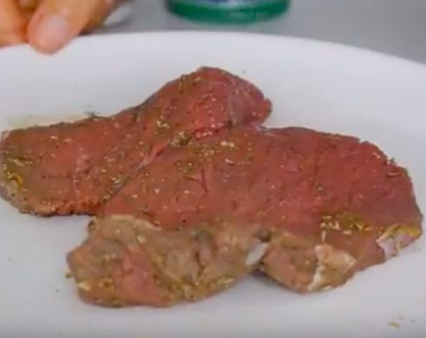 step 2 Rub the steak and leave it to marinate. If you can leave it overnight even better!
