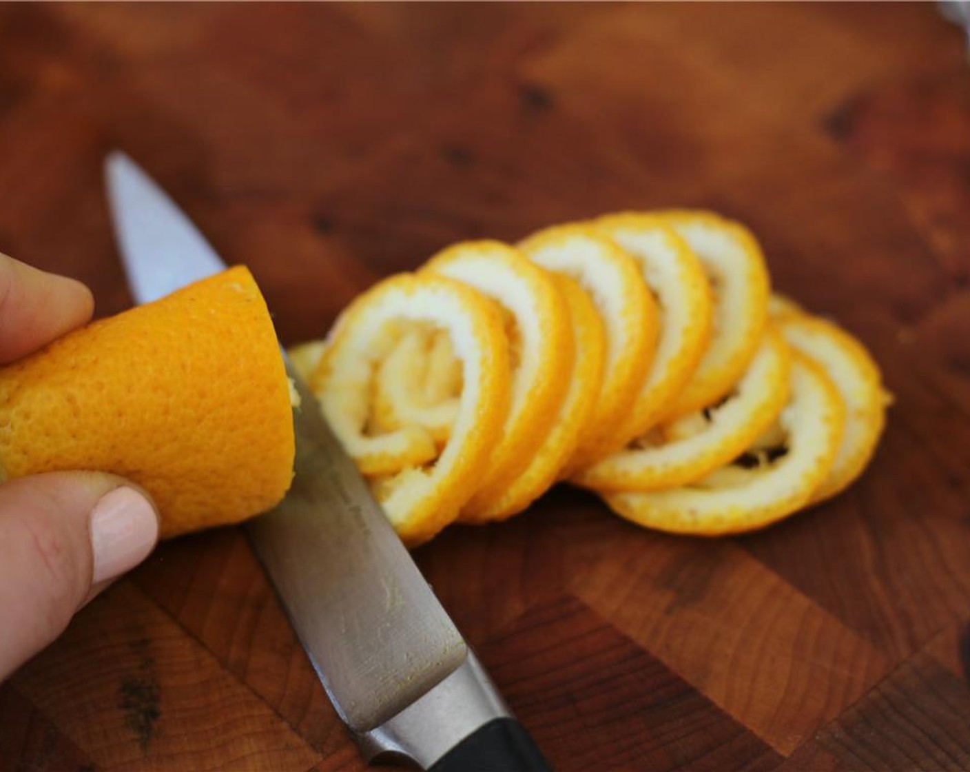 step 3 Tightly roll each segment and thinly slice to make “worms."