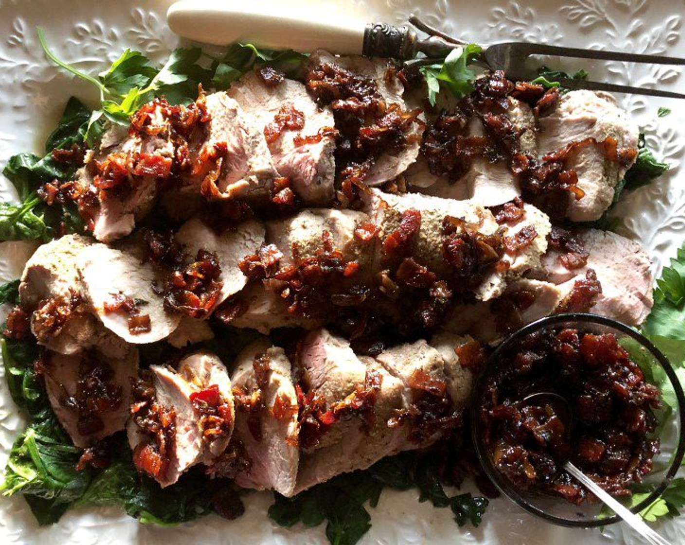 Pork Tenderloin with Bacon-Maple Dressing