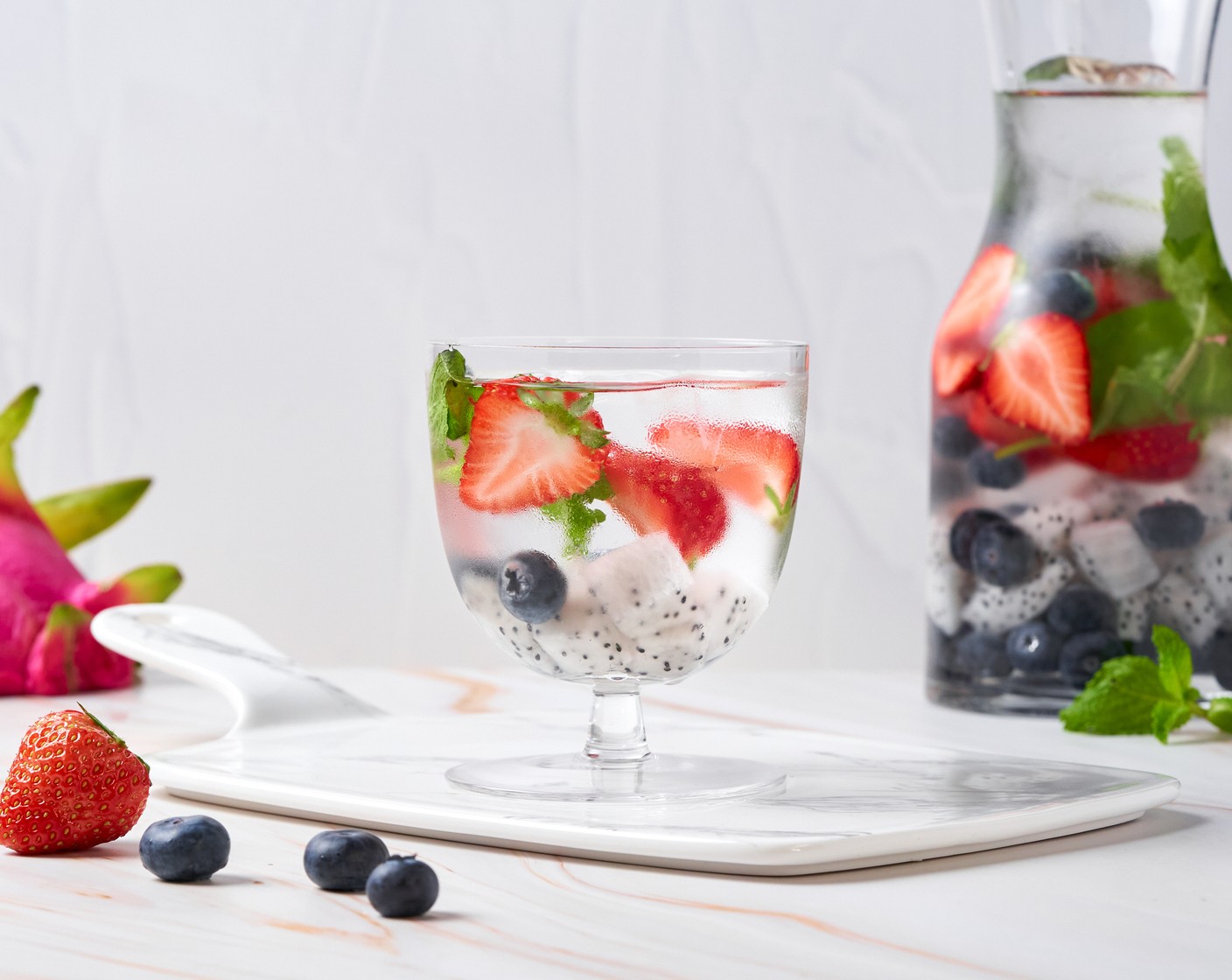 Red, White, and Blueberry Infused Water