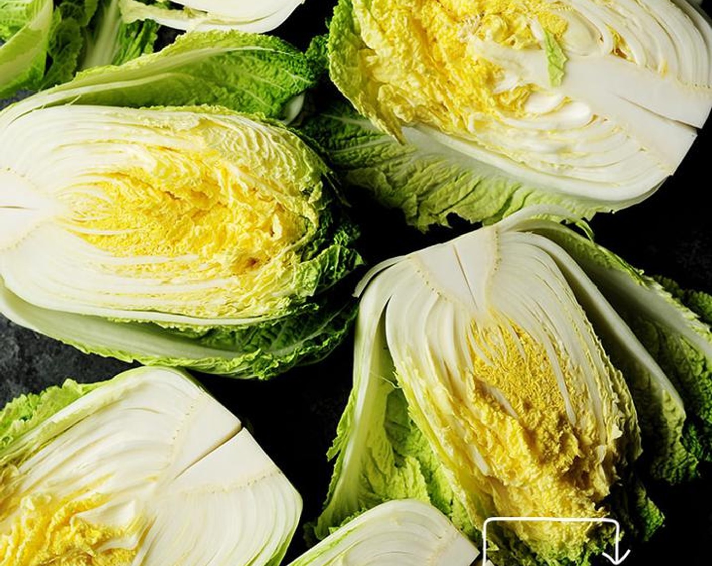 step 2 Make a 2-inch cut through the core of each half of the cabbage. You want the cabbage leaves to be loose but still attached to the core.