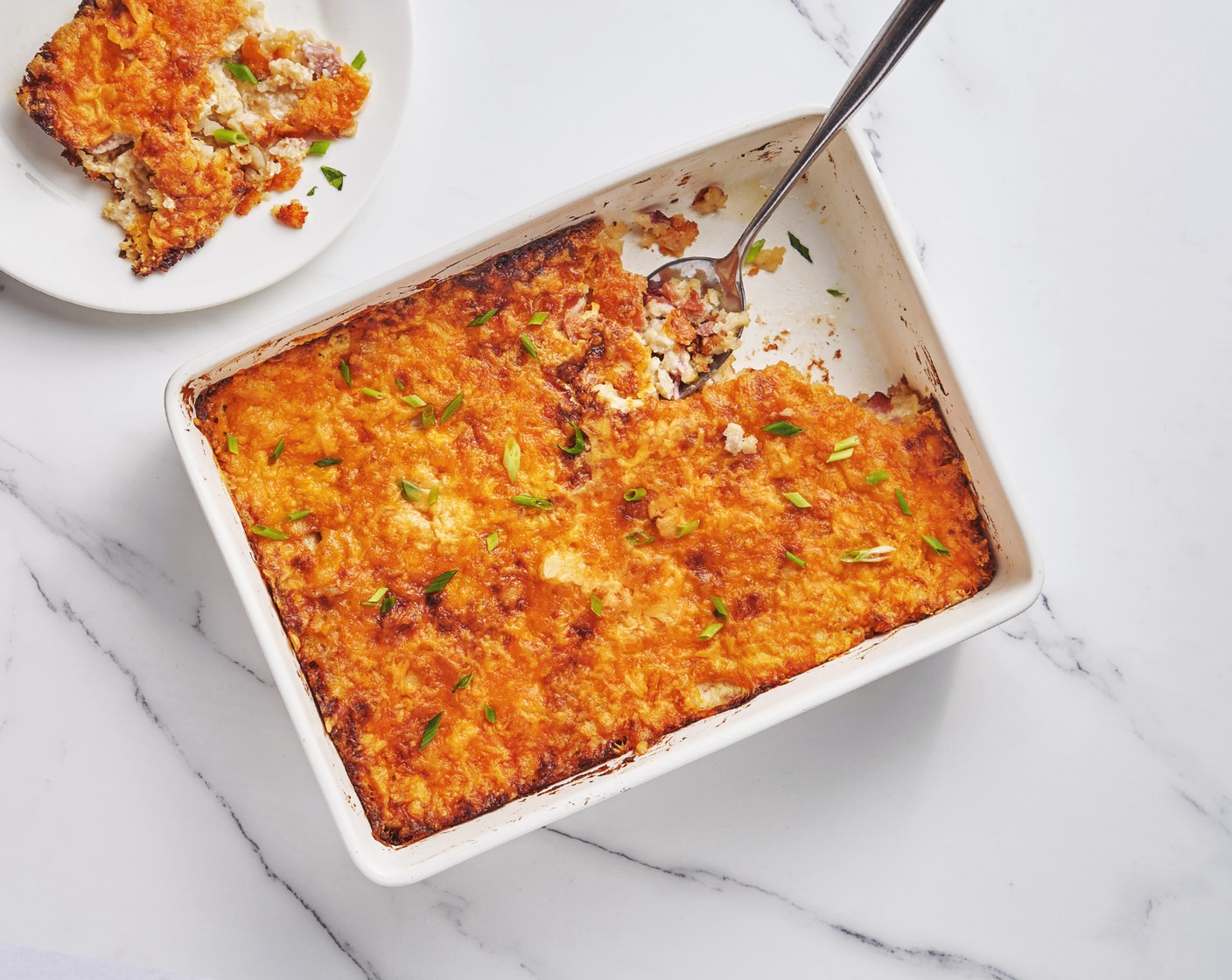 Easy Cheesy Ham and Hashbrown Casserole