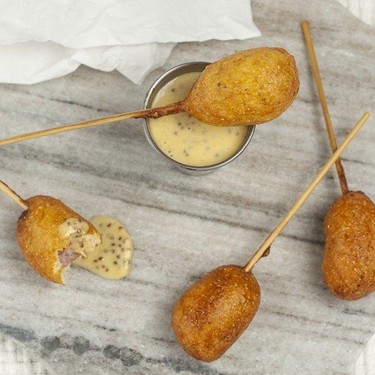Mini Corndogs with Creamy Honey Mustard Recipe | SideChef