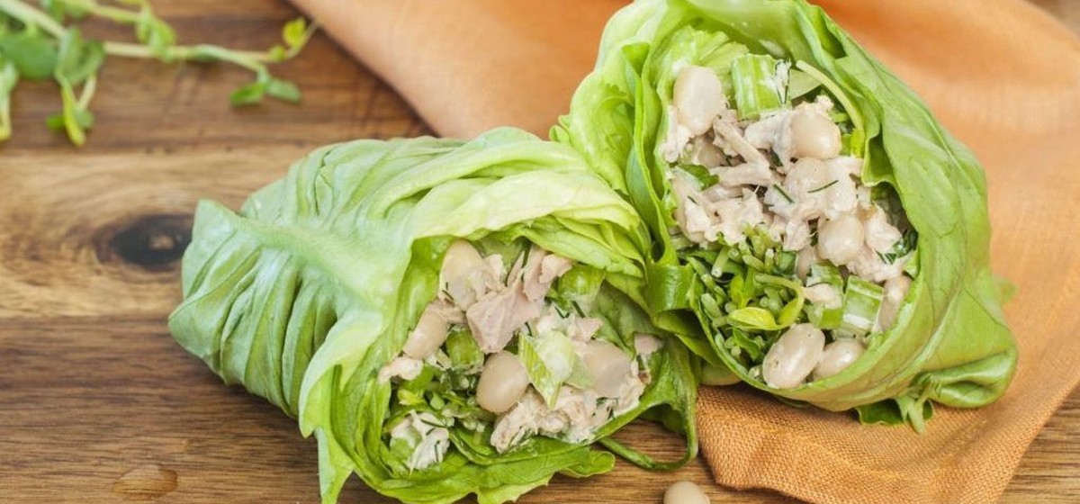 Zesty White Bean and Tuna Lettuce Wraps Recipe | SideChef