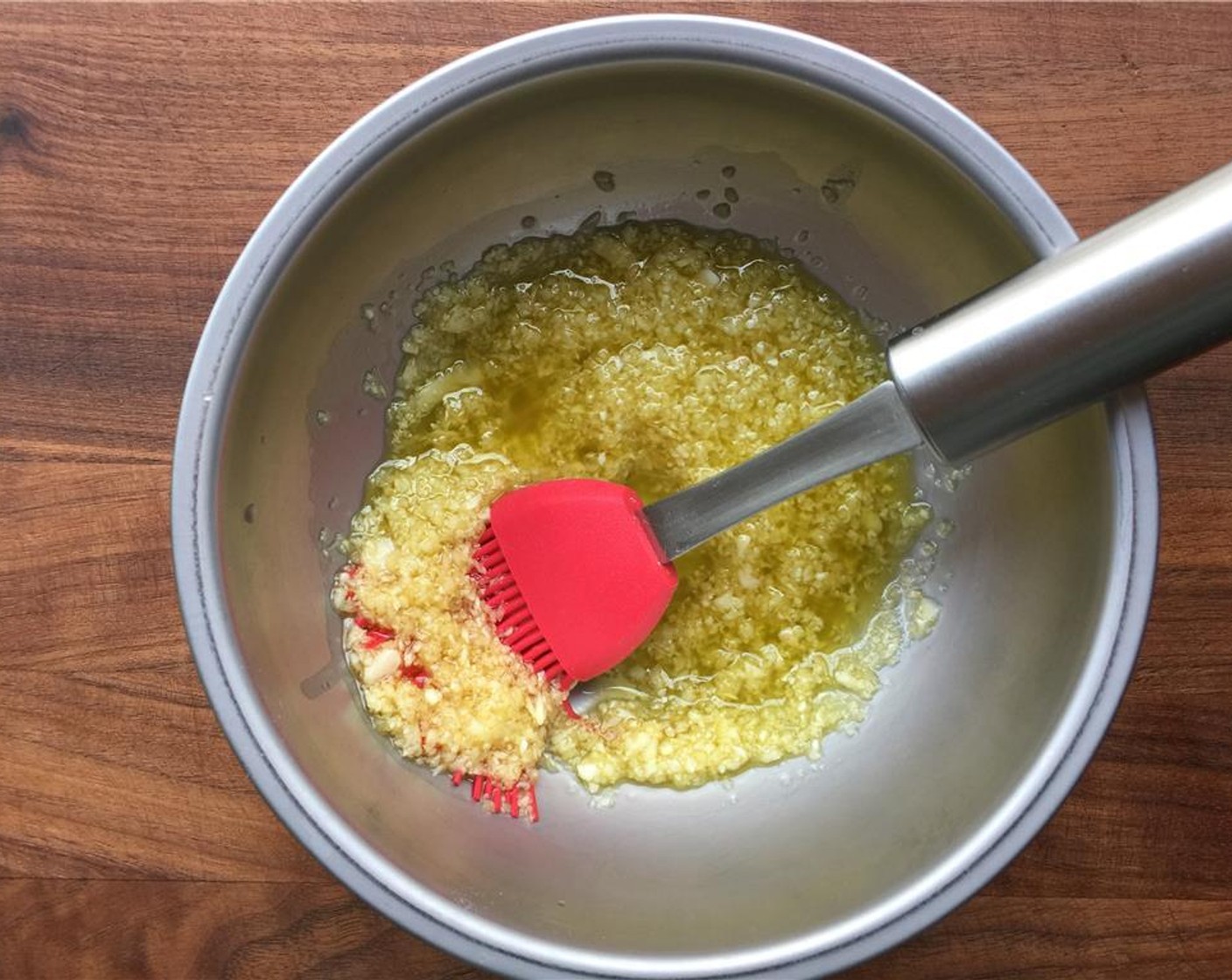 step 10 Mince the remaining bulb of garlic and combine with Extra-Virgin Olive Oil (4 Tbsp).