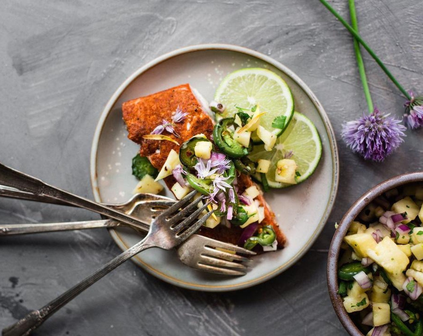 Cajun Salmon with Roasted Jalapeño Pineapple Salsa Recipe SideChef