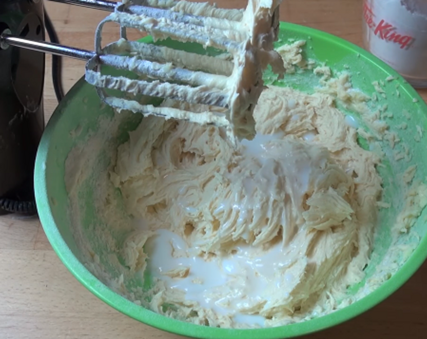 step 5 Add in Eggland's Best Classic Eggs (2), one at a time, beating after each addition. Gradually add in Self-Rising Flour (2 cups), then gradually add in the Milk (1/2 cup) and beat again.