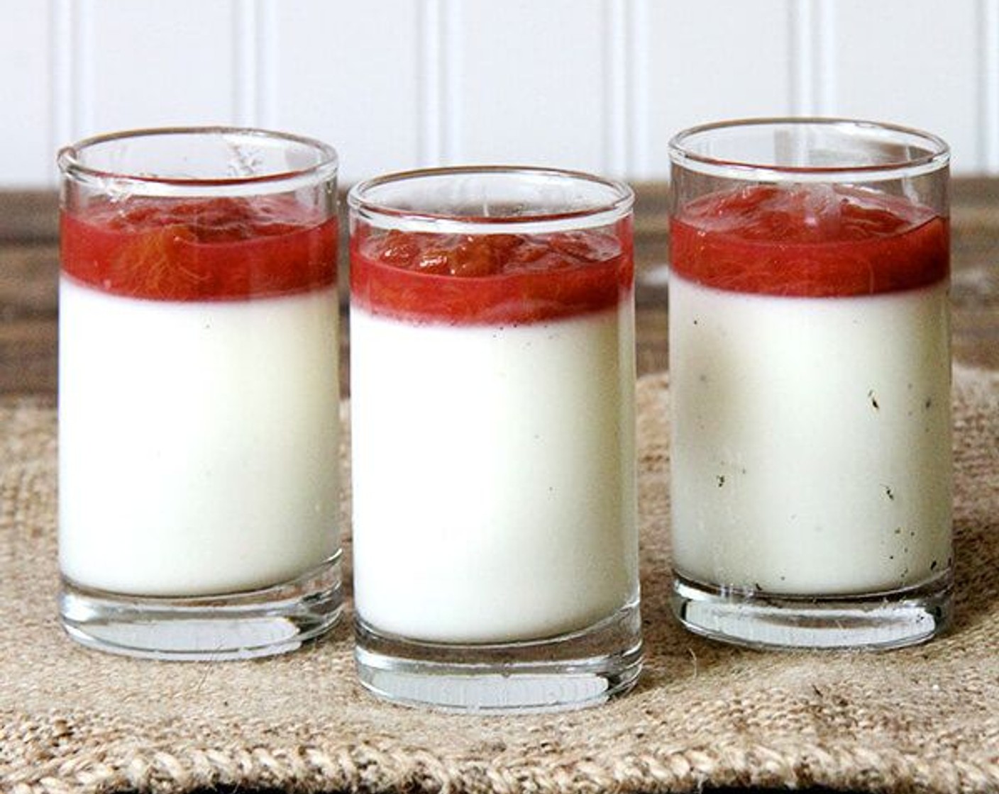 Buttermilk Panna Cotta with Rhubarb Compote