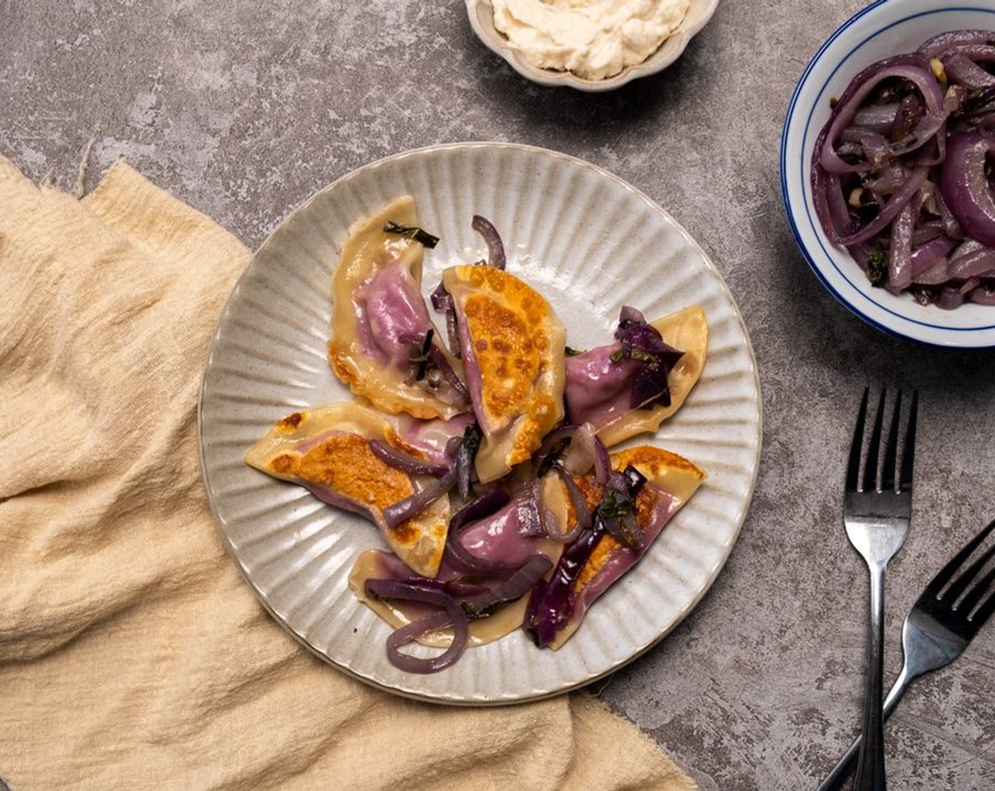 Vegan Savory Ube Dumplings