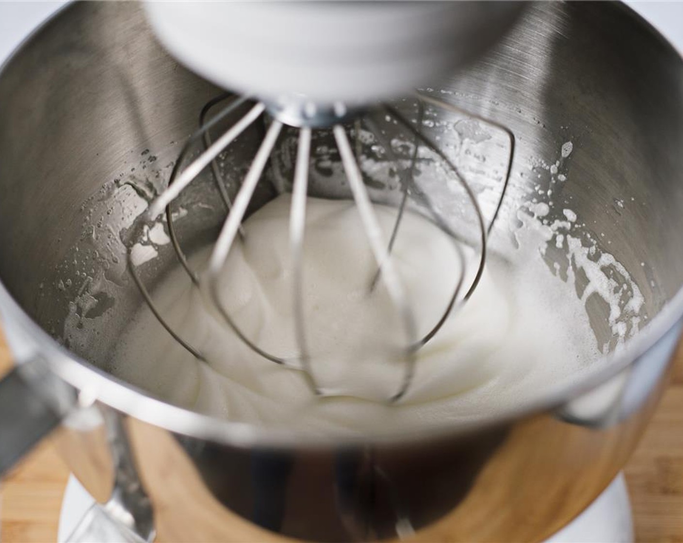 step 18 Whisk on medium speed until soft peaks form, about four minutes.