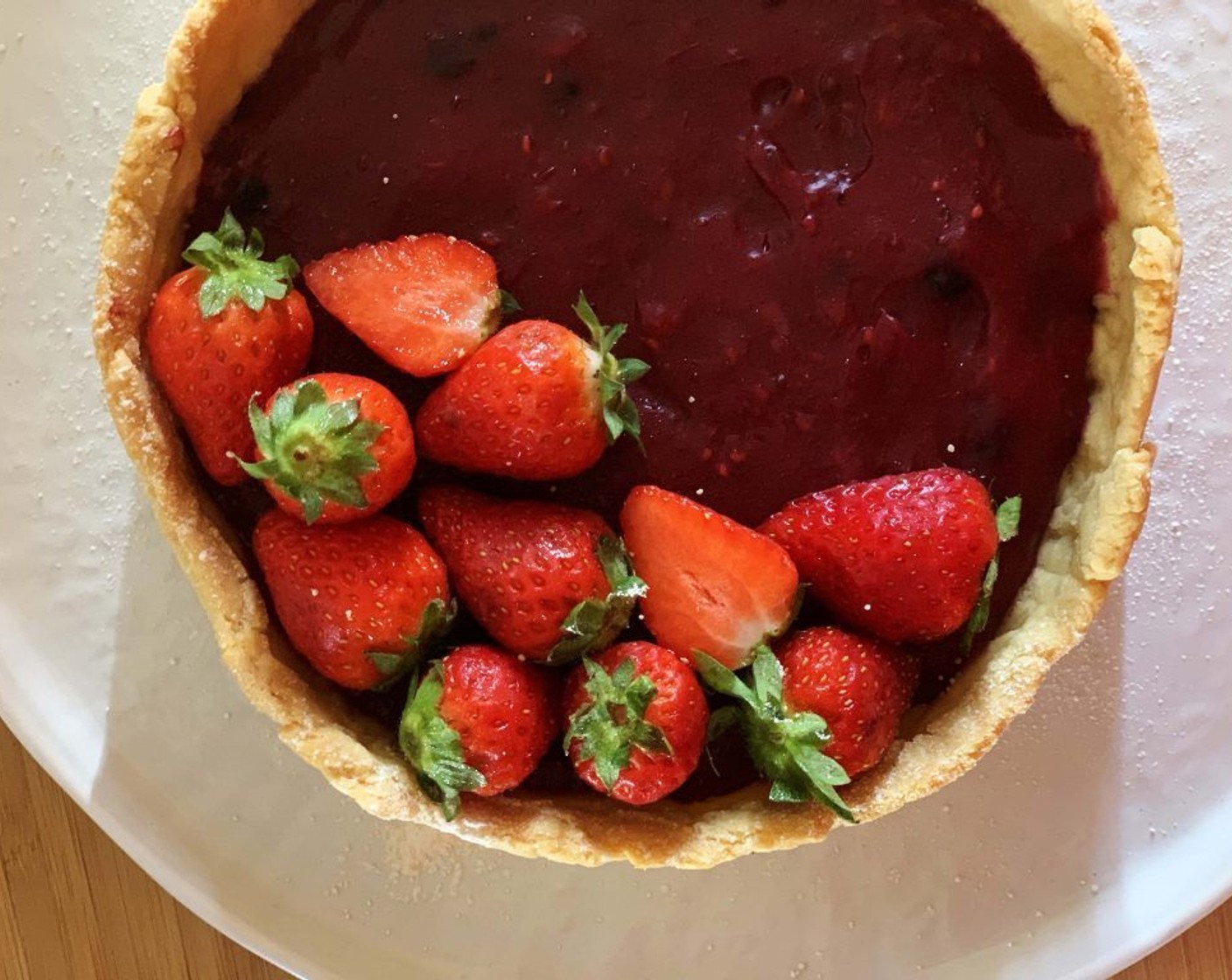 Kamut Crust Pie with Berry Water Cream