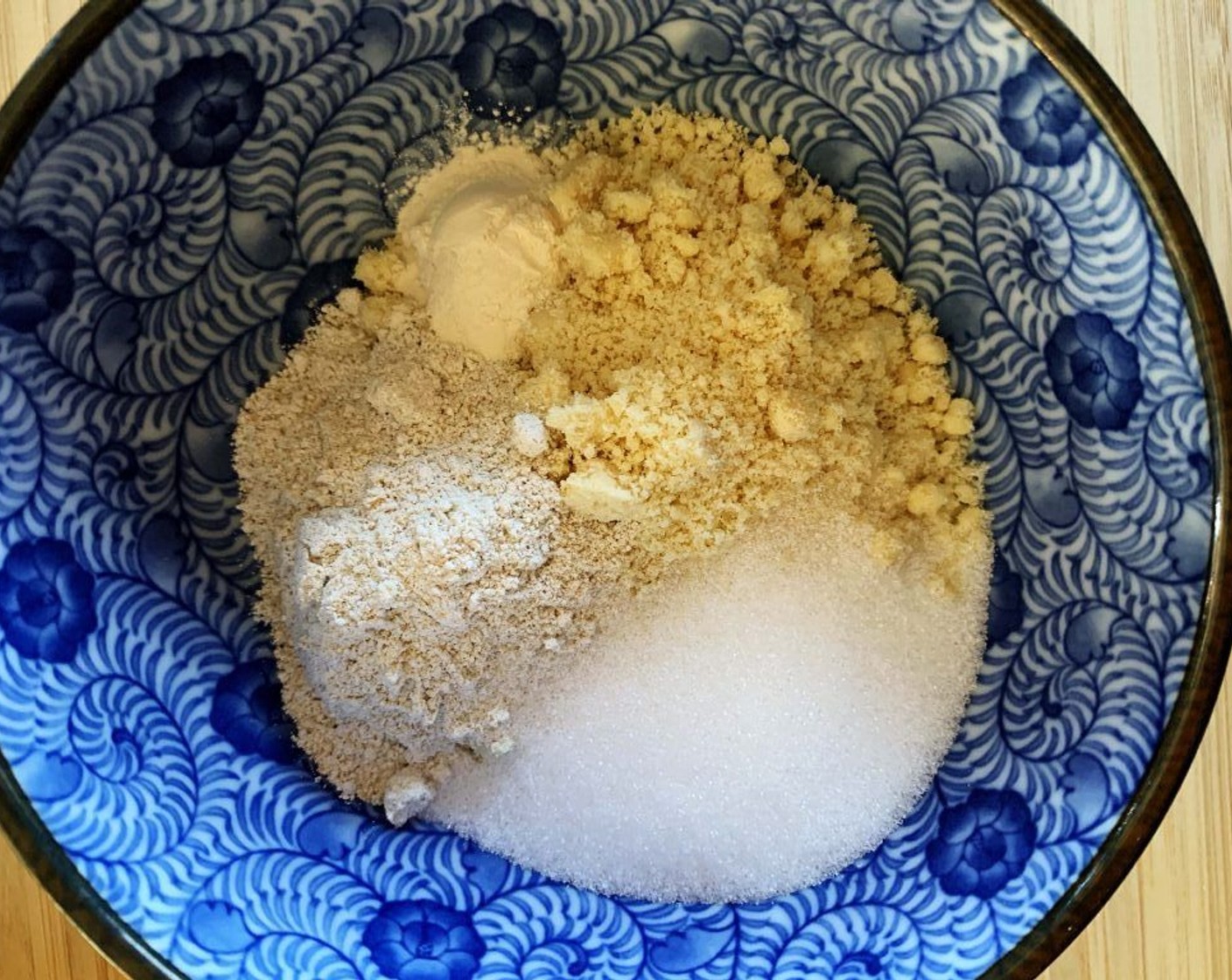 step 2 In a bowl, combine Almond Flour (2/3 cup), Gluten-Free Oat Flour (2 2/3 Tbsp), Granulated Erythritol (2 1/3 Tbsp), Baking Powder (1/2 tsp), and Xanthan Gum (1/2 tsp).