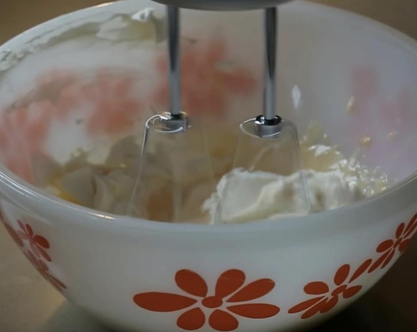 step 6 In another bowl, gently beat the Mascarpone Cheese (2 cups) - just enough to loosen and smoothen the marscarpone.